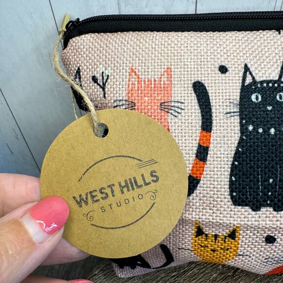 Makeup Bag Cat Lover Bag Artist Pouch Pink Pouch NEW FAST SHIP - Picture 6 of 6